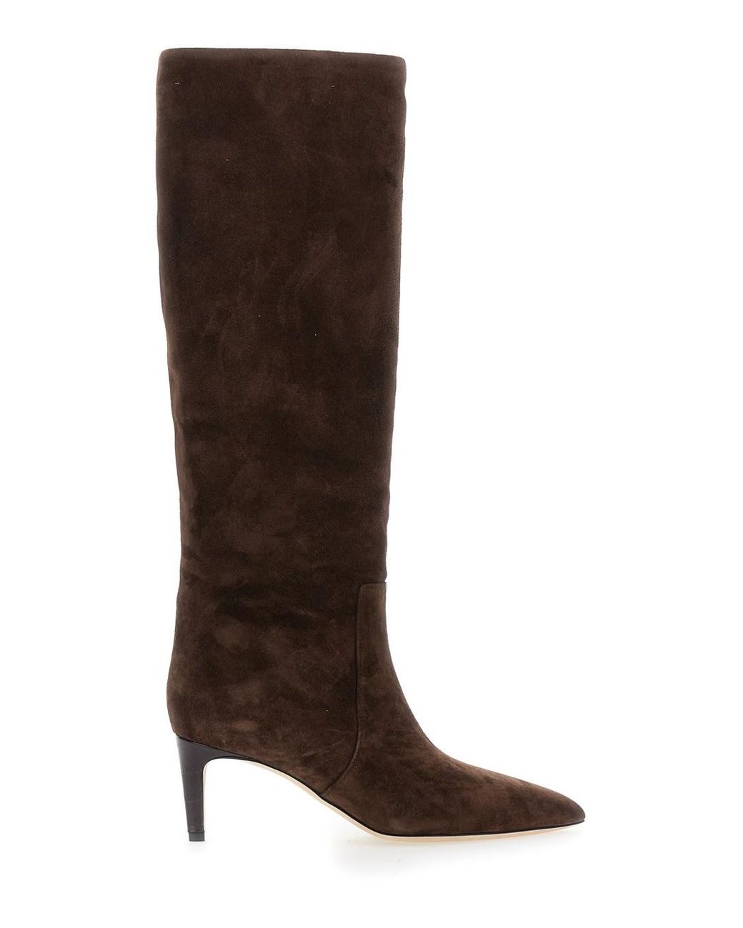 Paris Texas Brown Boots Pointed Toe Suede Calf Leather