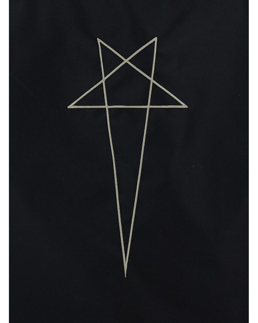 Rick Owens Black Shoulder Bag With Maxi Logo On The Front And Two Top Handles