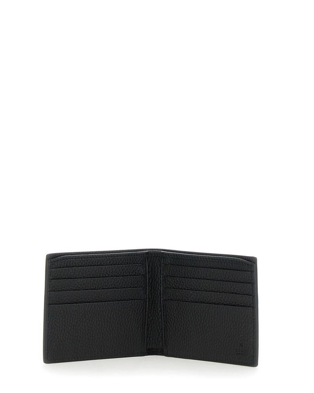 Gucci Black Bi-Fold Wallet With Logo Calf for men