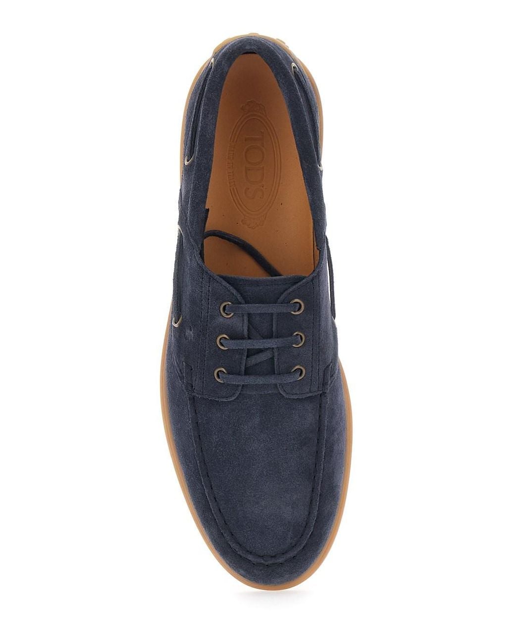 Tod's Blue Suede Loafers for men