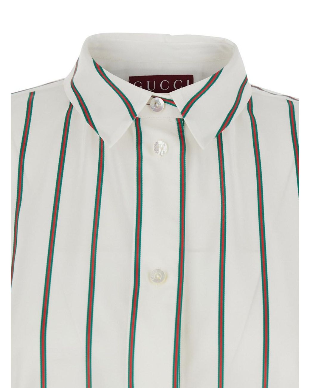 Gucci White Shirt Silk Blouses