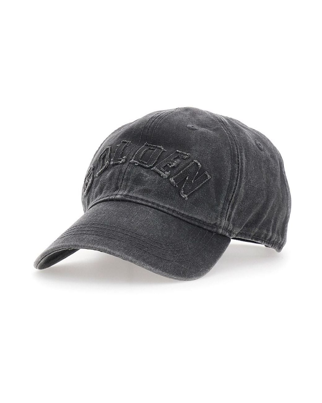 Golden Goose Deluxe Brand Gray Hat Journey With Golden Patch And Cotton