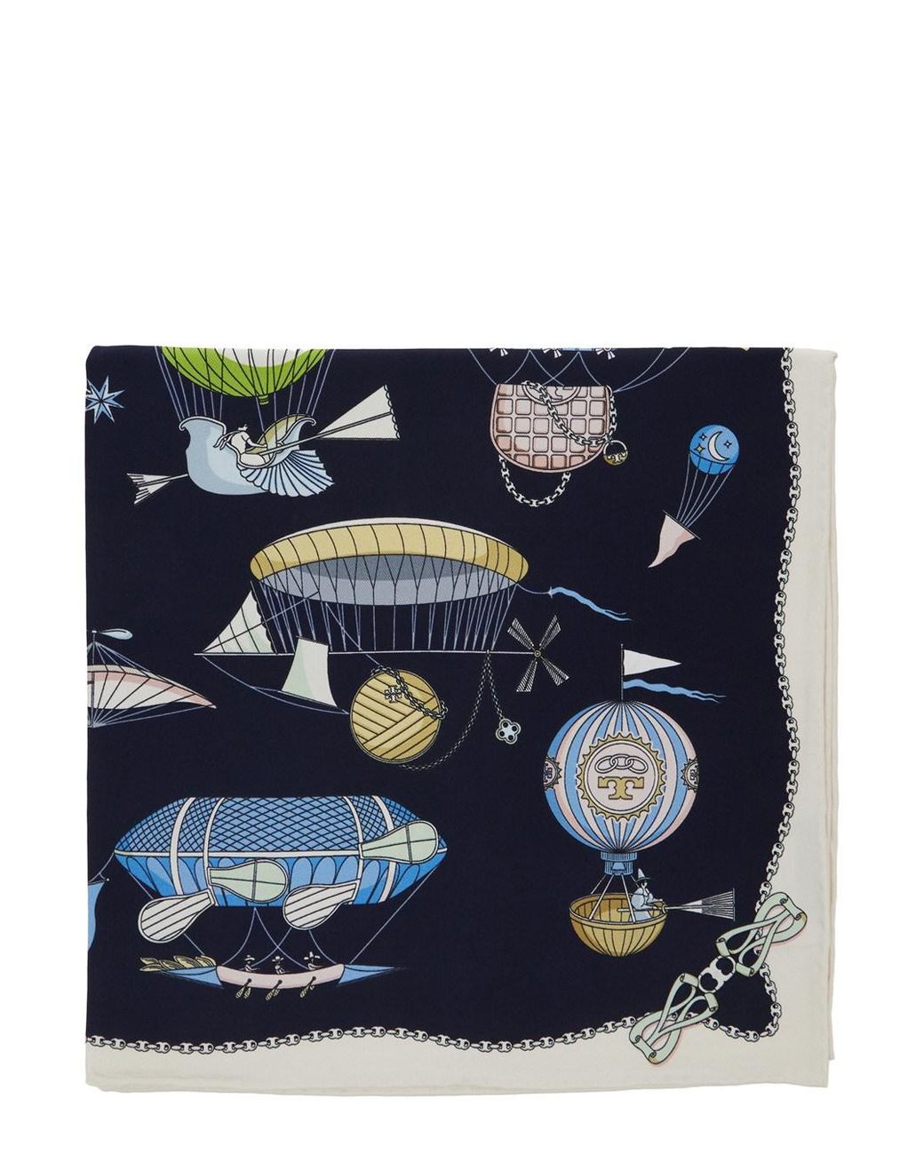 Tory Burch Blue Tory Burch Hot Air Balloon Print Scarf
