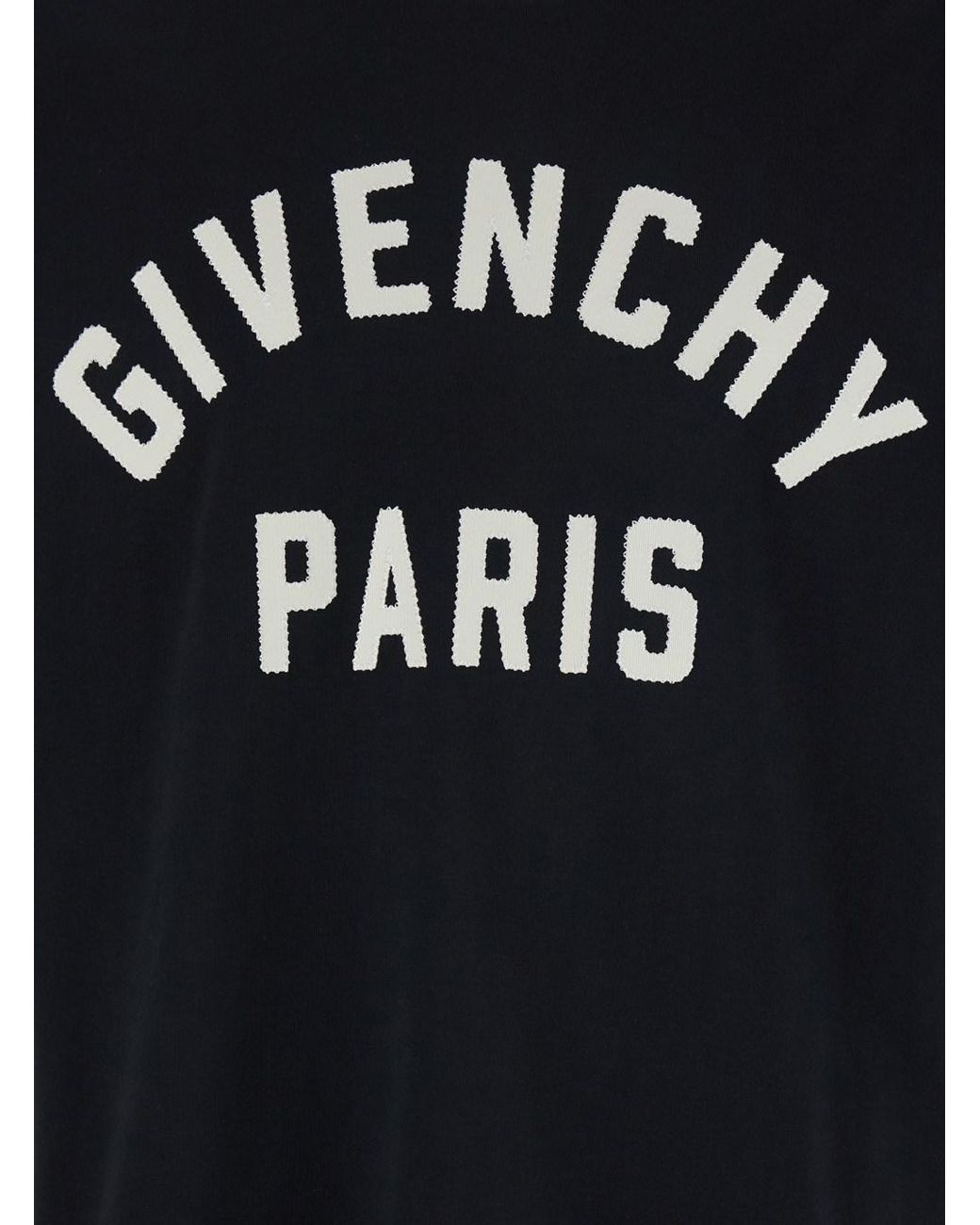 Givenchy Black Crewneck T-Shirt With Maxi Logo Lettering On The Front for men