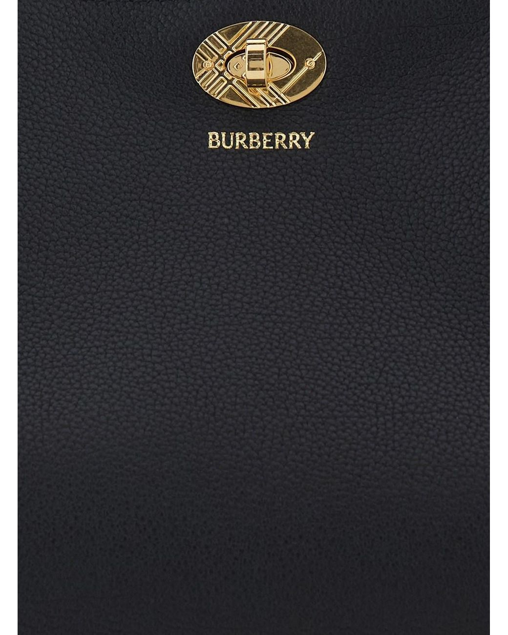Burberry Black 'Cotswolds' Handbag With Check Detail On The Side And
