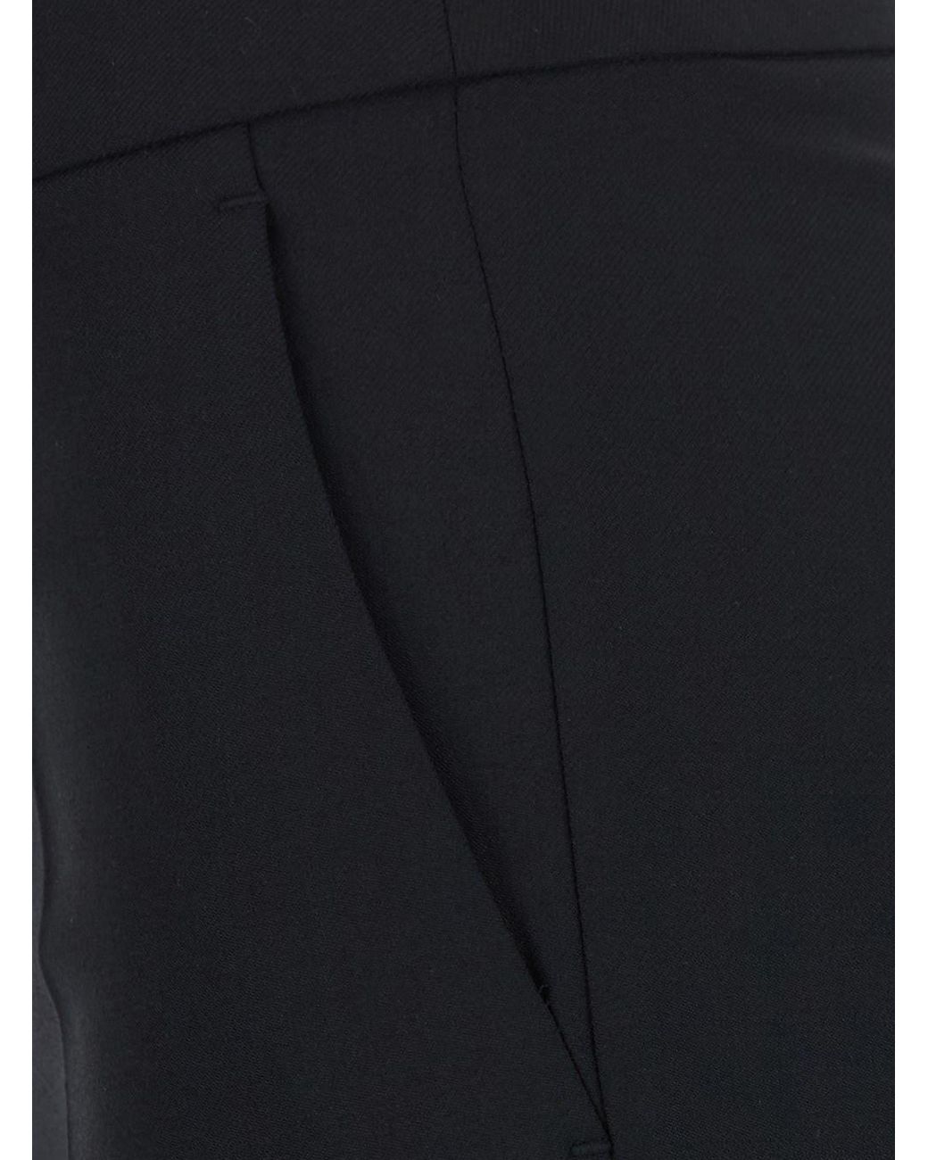 Blumarine Blue Blended Wool Tech Pants With Elastane, Regular Fit
