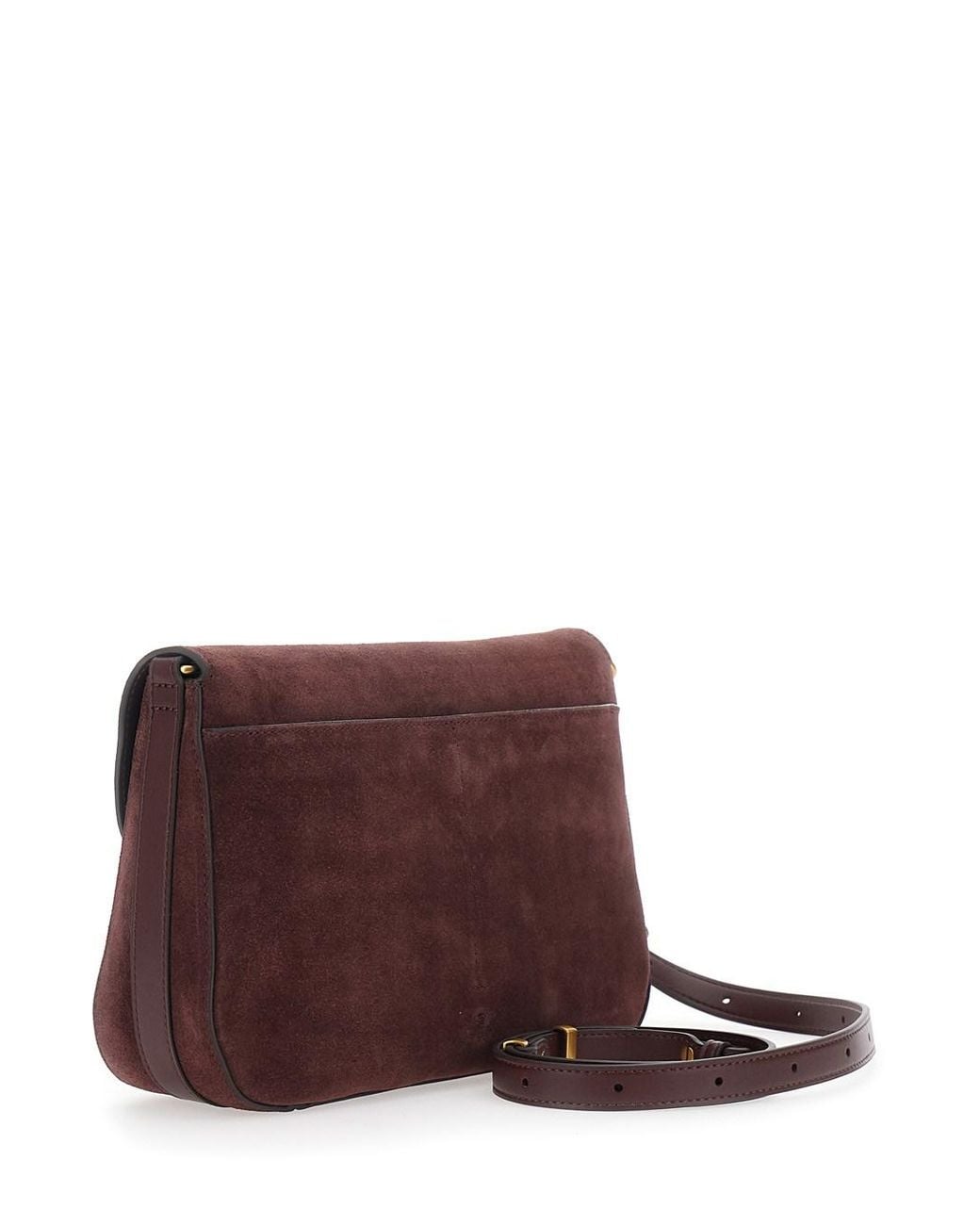 Pinko Purple Love Satchel Classic Suede