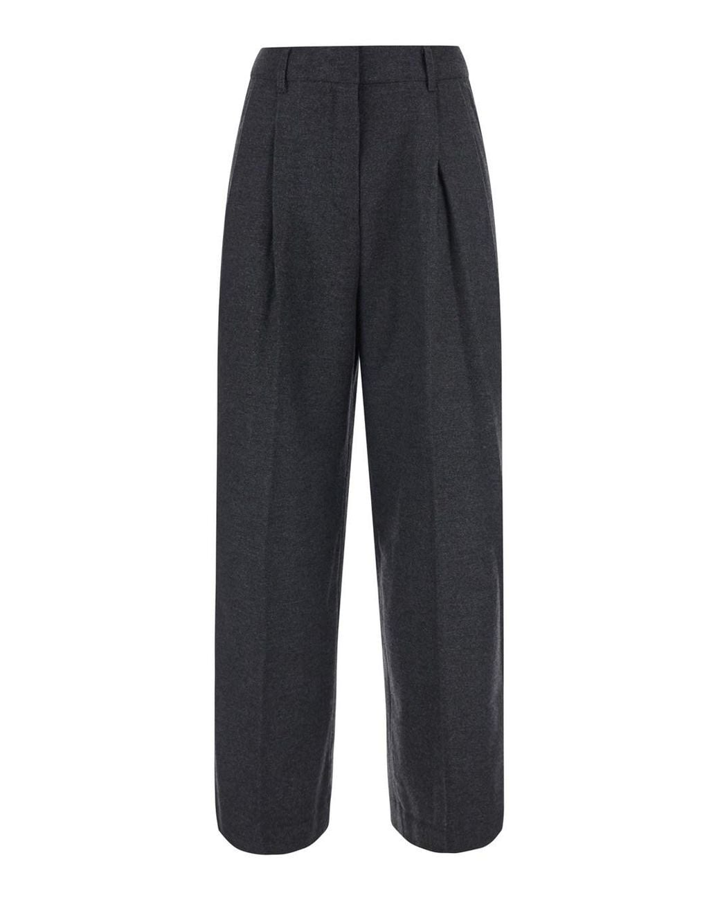 DUNST Blue Pants With Belt And Side Pockets