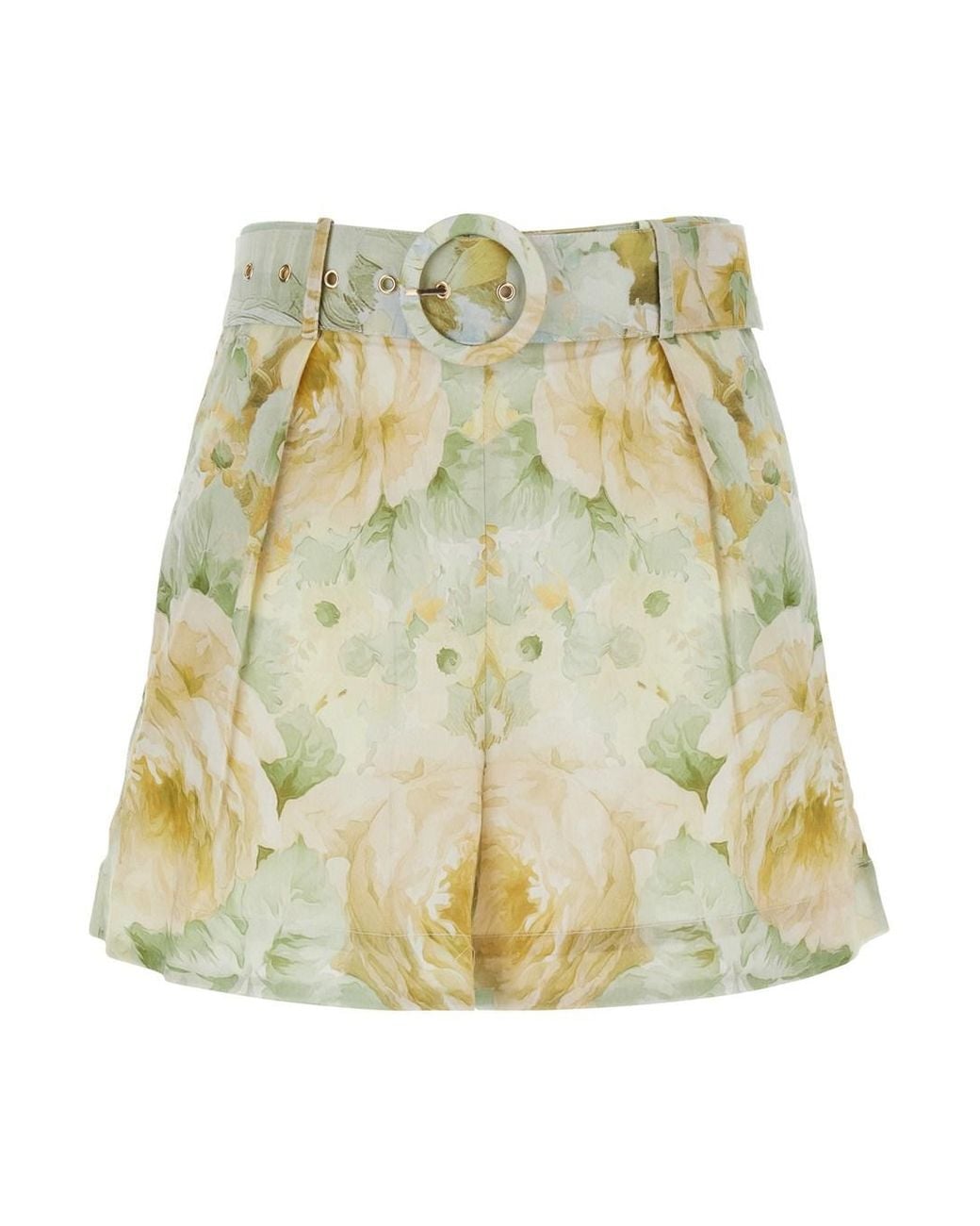 DREAM CATCHER Metallic 'Sienna' Shorts With All-Over Floral Print An