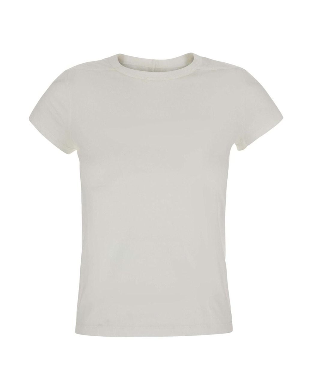 Rick Owens White Essential Cropped T-Shirt