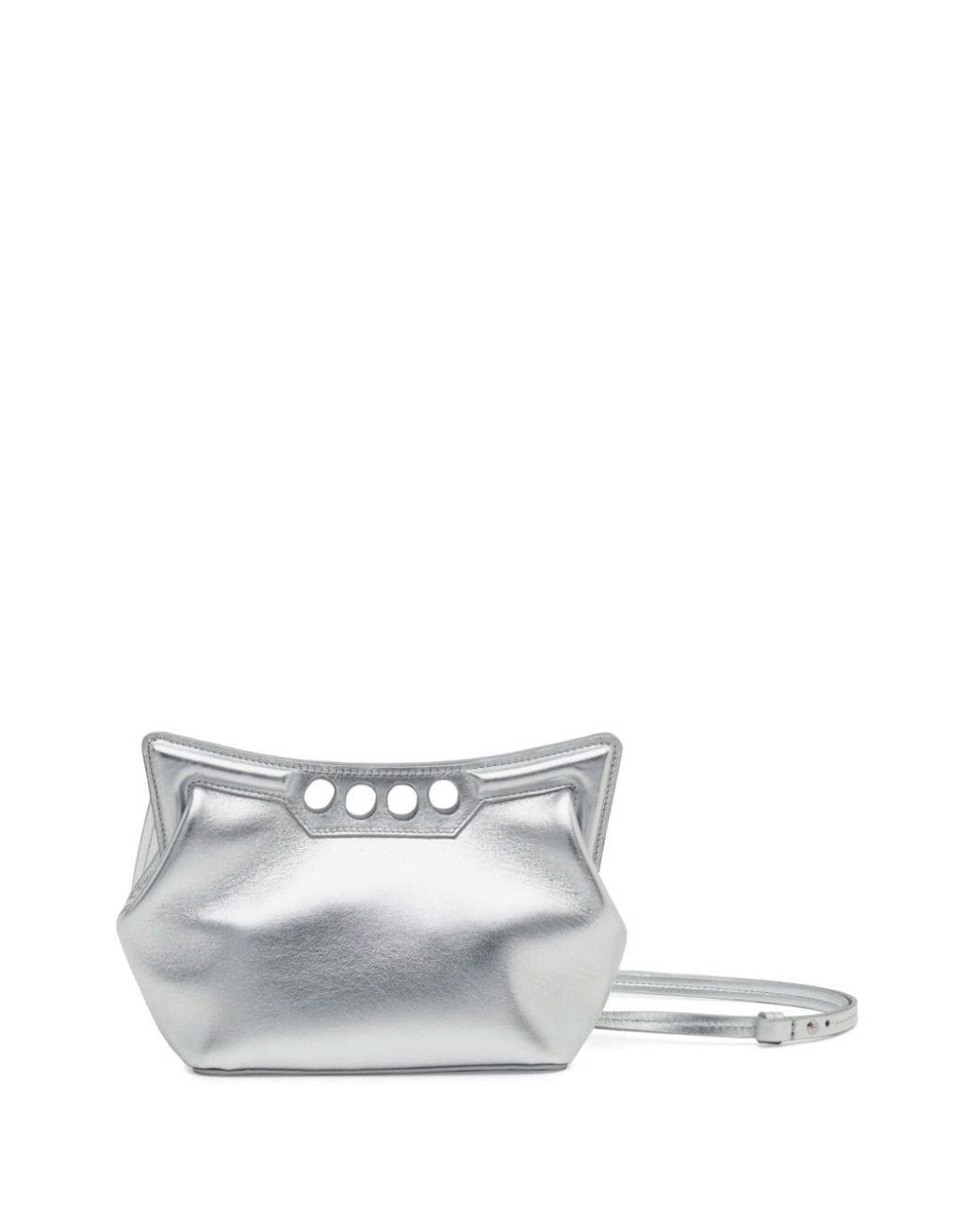 McQueen Metallic Peak Mini Crossbody Bag