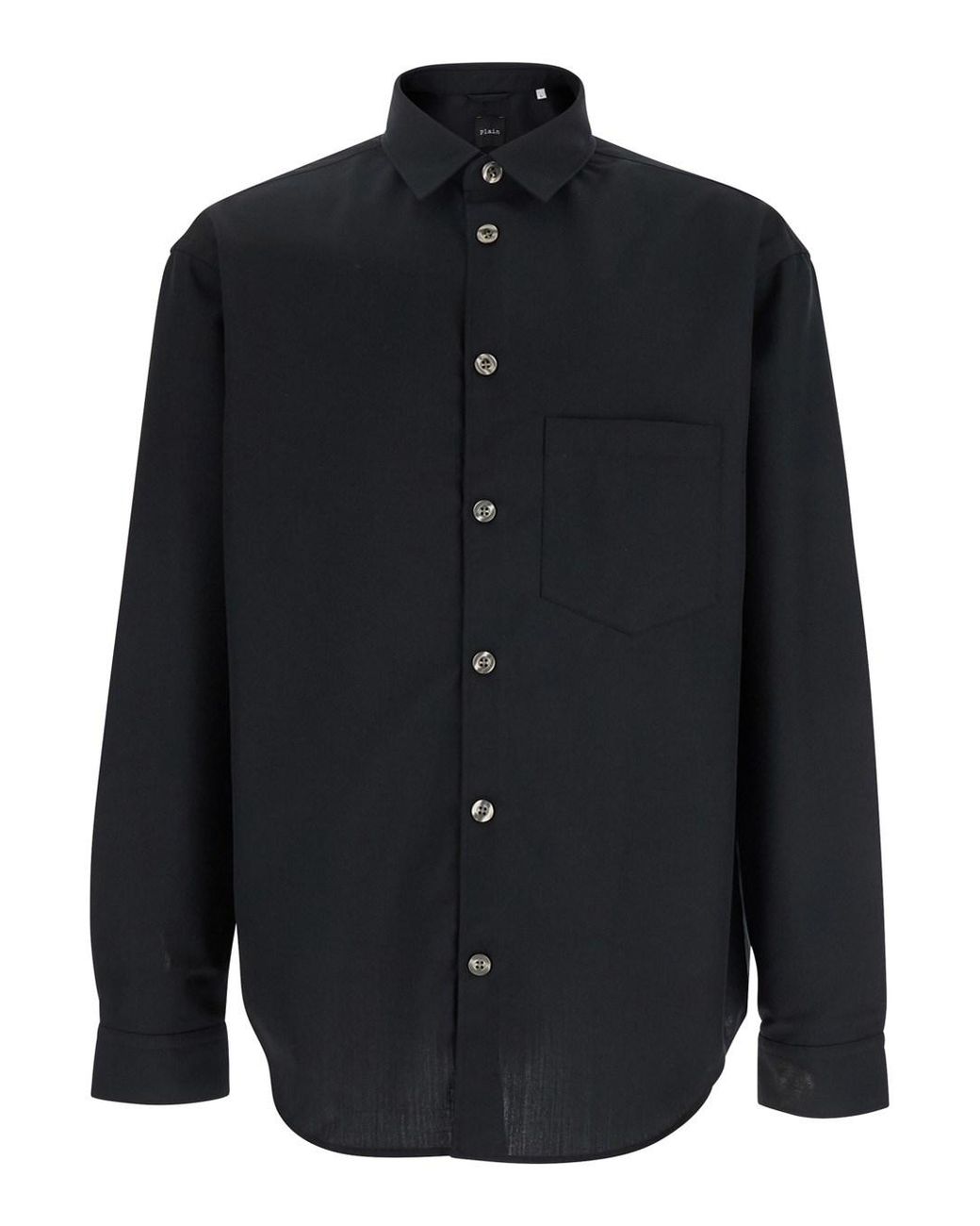 Le Plain Blue Shirt With Classic Collar for men