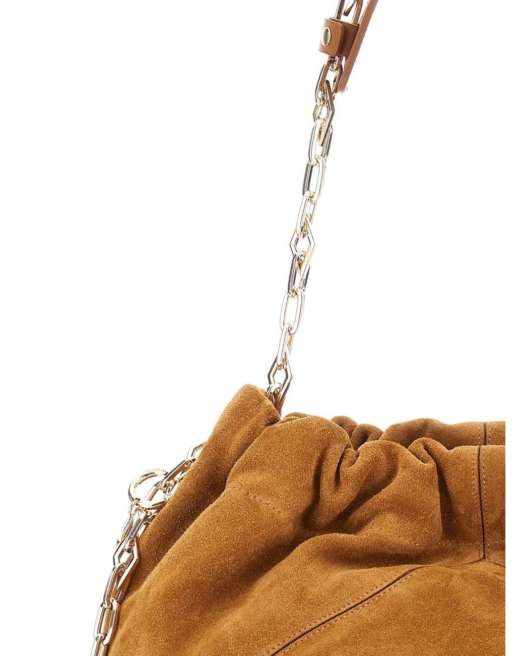 Ba&sh Brown Shoulder Bag June Suede