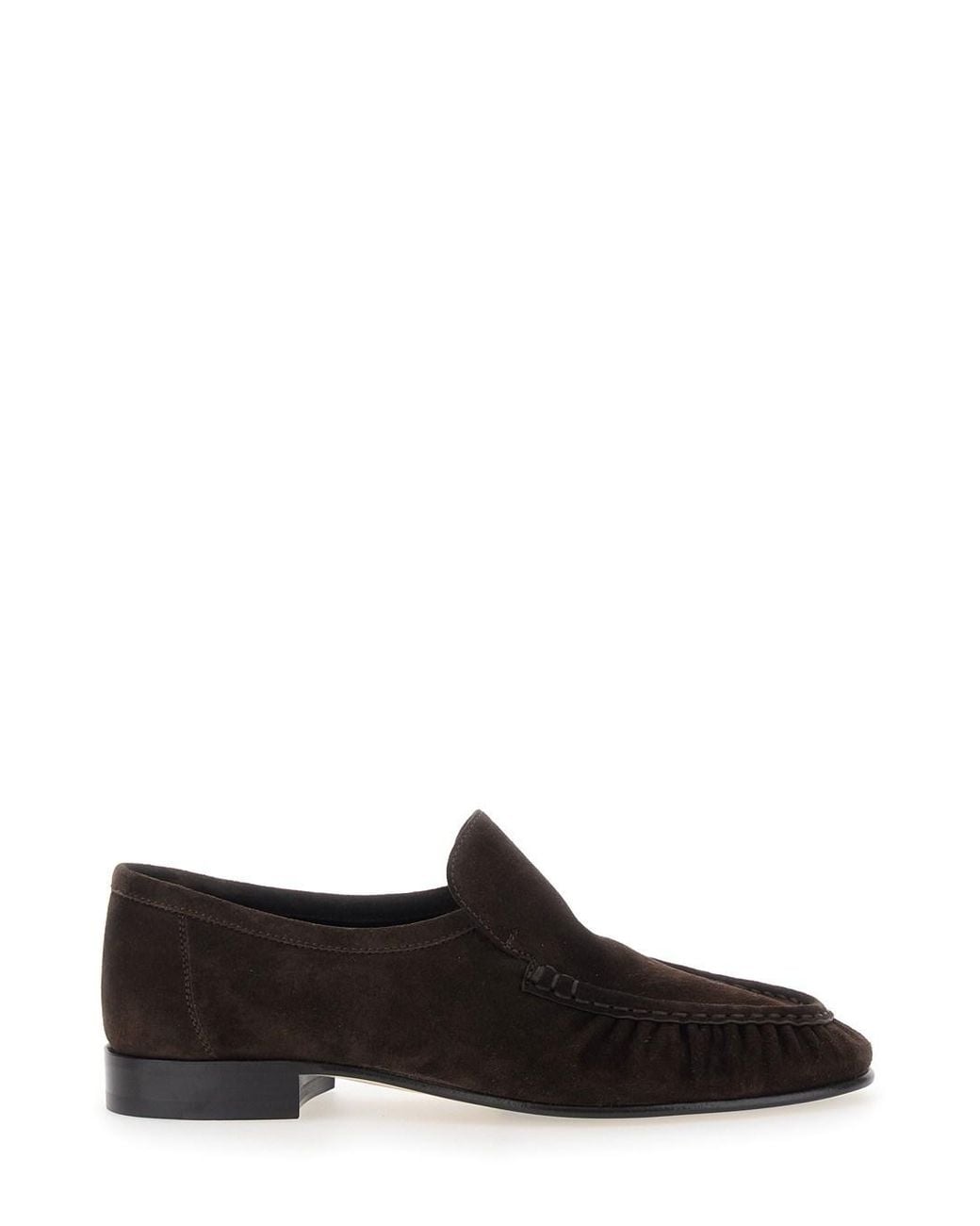 The Row White Loafers With Almond Toe And Low Heel