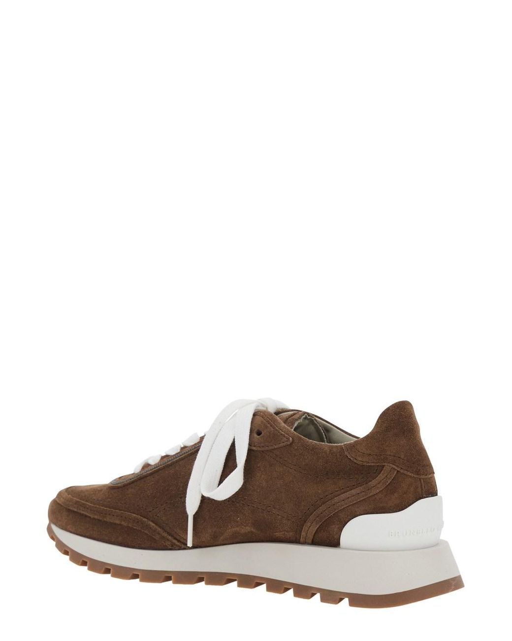 Brunello Cucinelli Brown Low Top Sneakers Suede