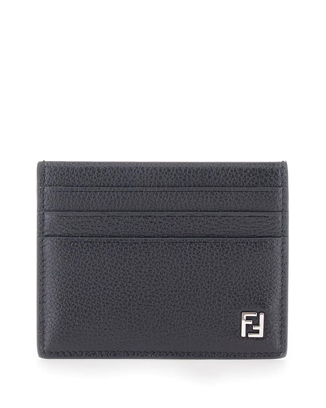 Fendi Gray Ff Logo Metallo for men