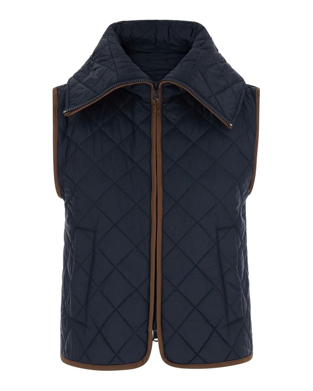 Brunello Cucinelli Blue Jacket With Removable Inner Vest