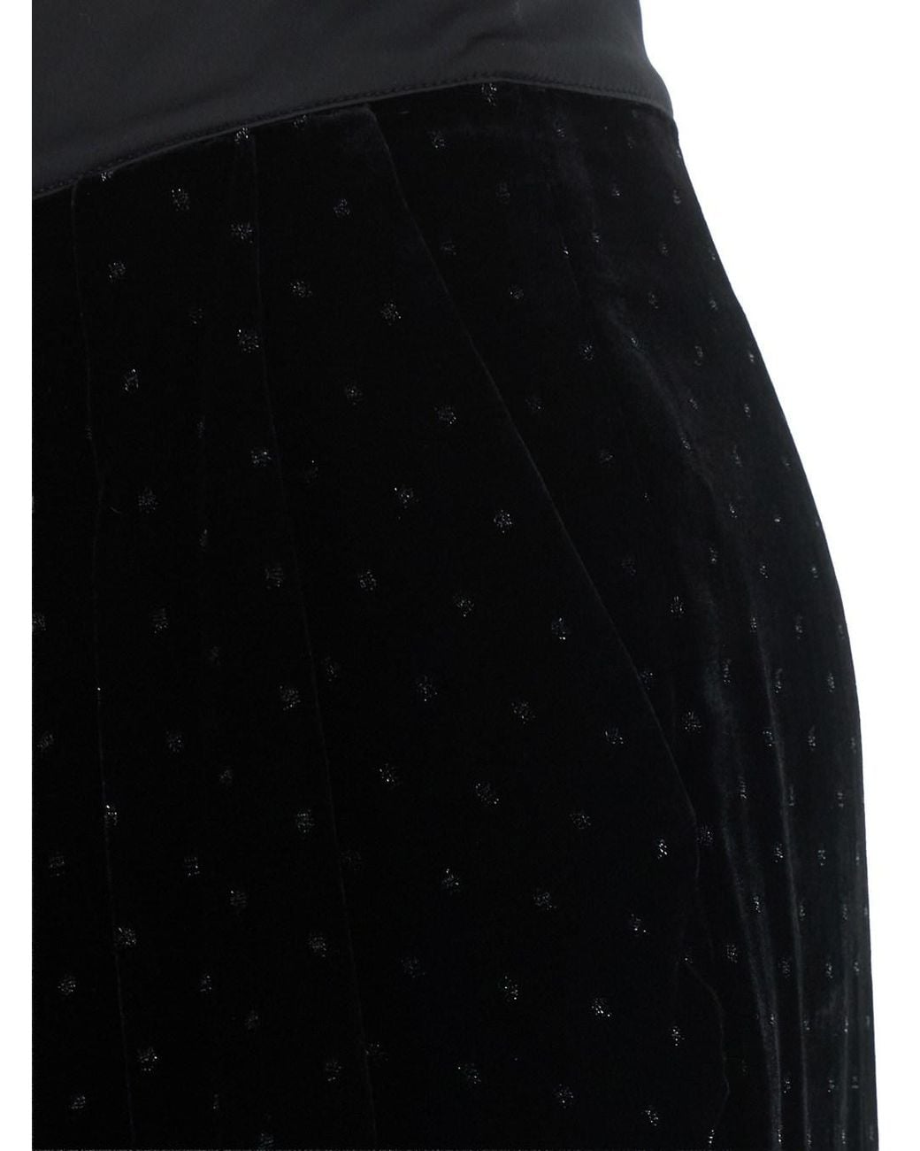 Emporio Armani Black Pants With Elasticated Waist, Knot And All-Over C