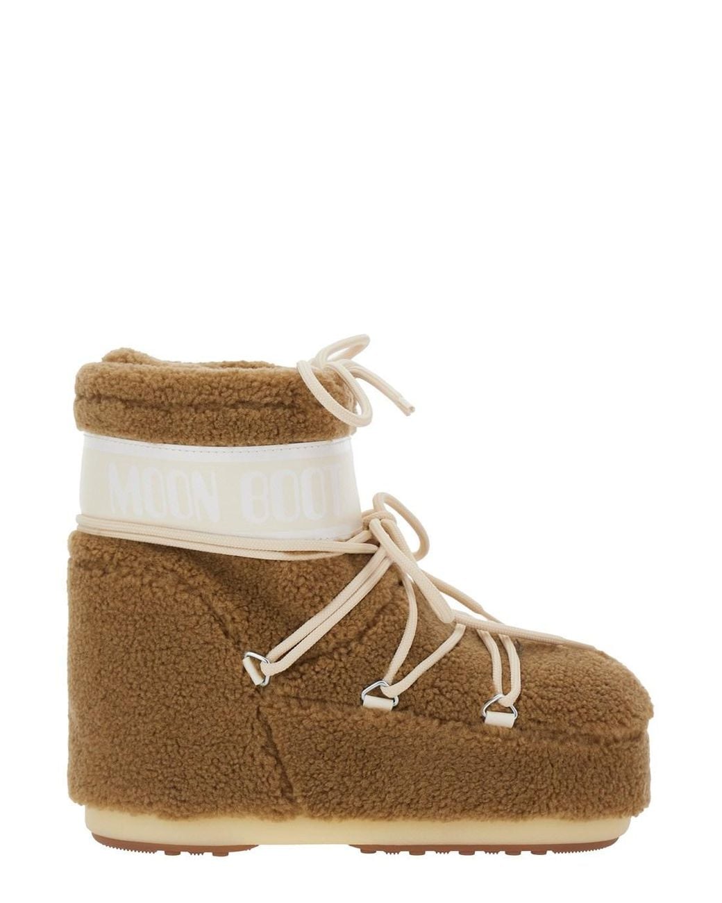 Moon Boot Brown Shearling Fleece Icon Ankle Boots