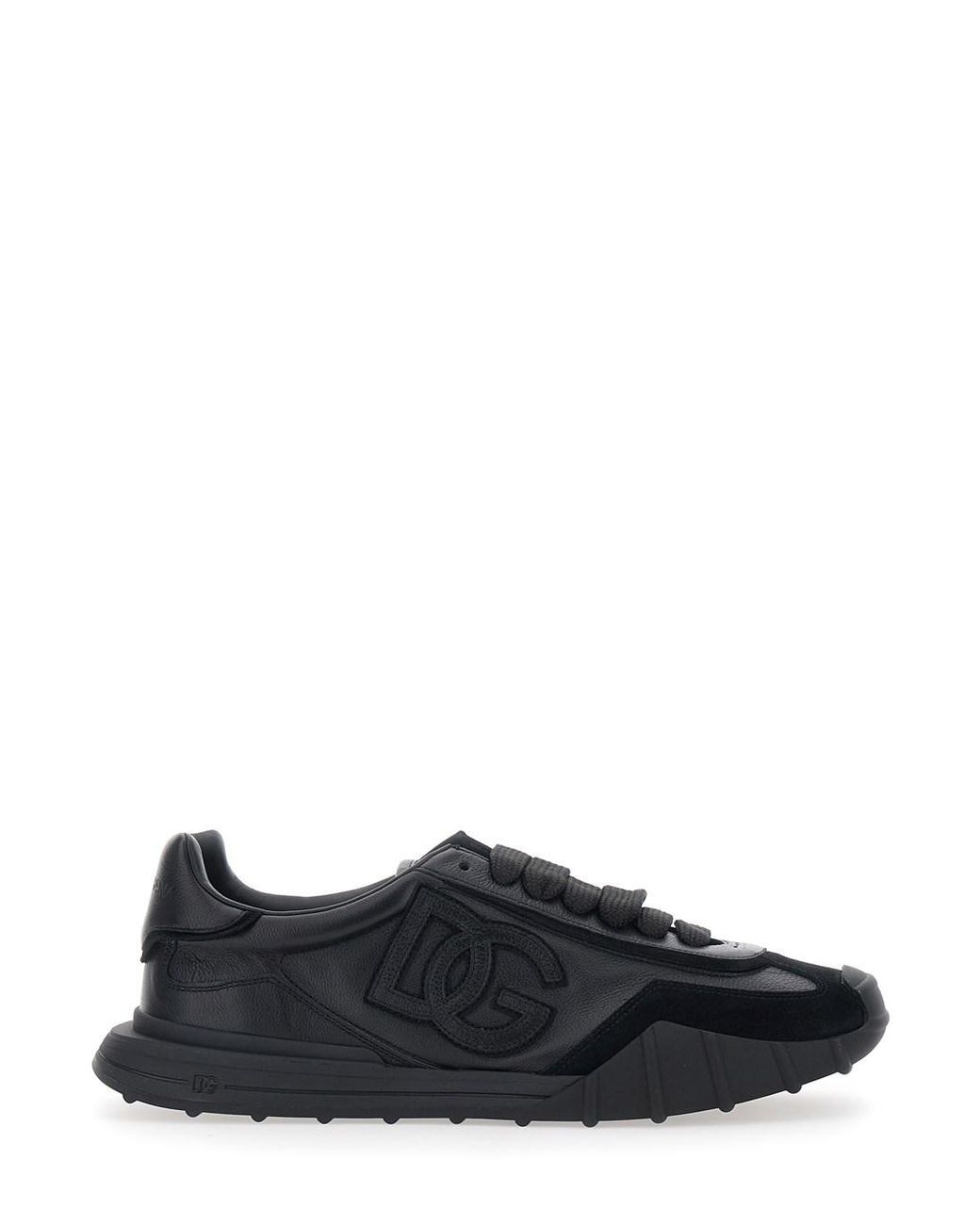 Dolce & Gabbana Black Low Top Leather Sneakers Trainers for men