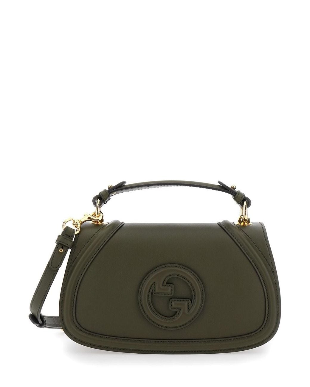 Gucci Green 'Blondie' Handbag With Gg Logo Plaque On The Front