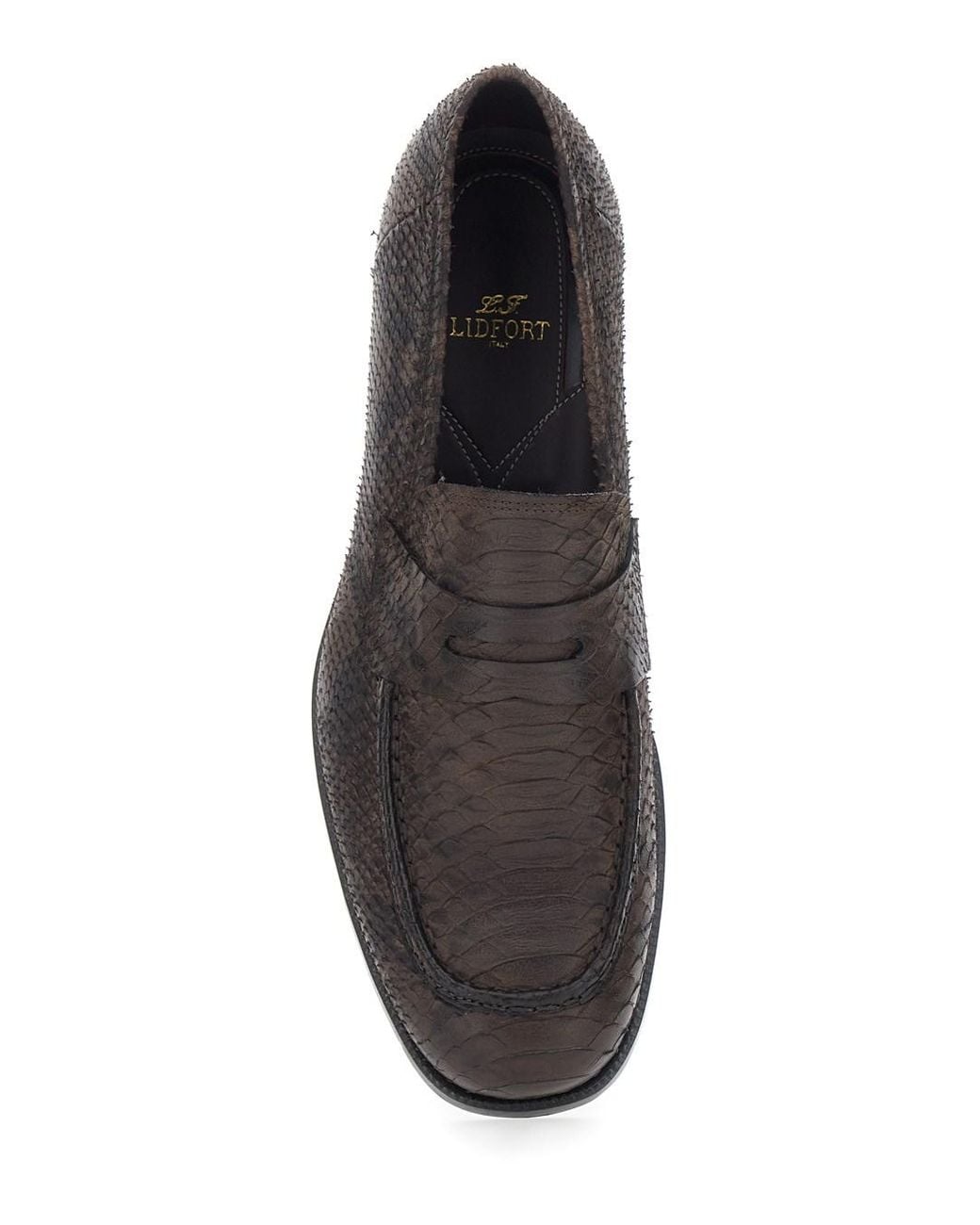 Lidfort Gray Loafers With Almond Toe for men