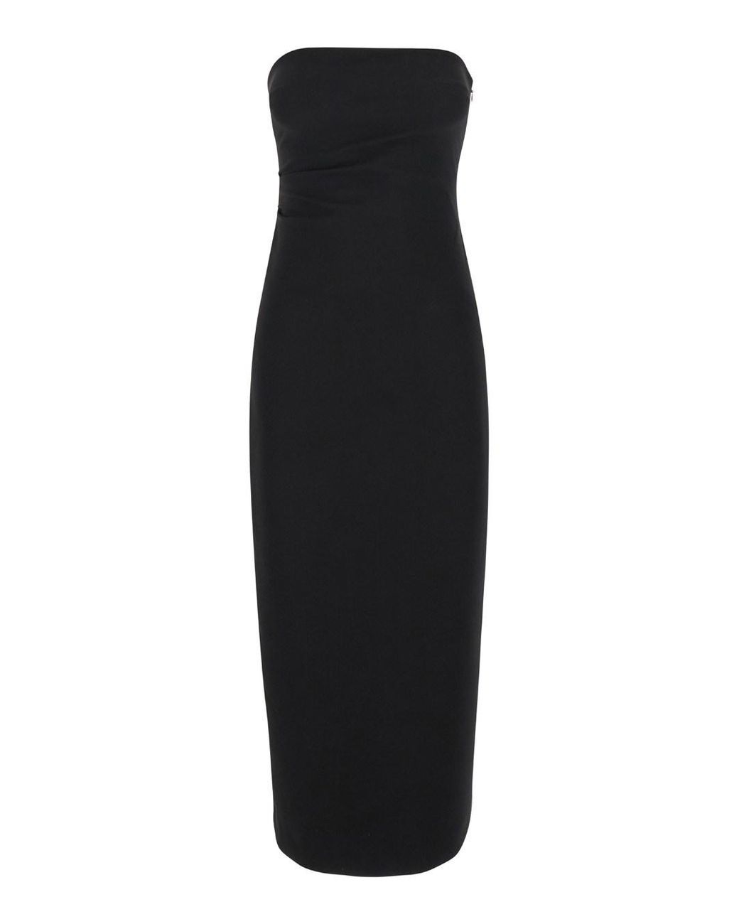 Le Plain Black Bustier Dress With Slit