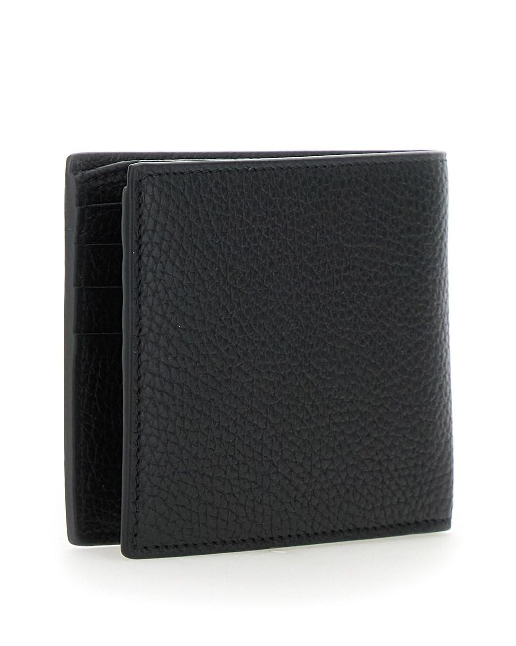 Gucci Black Bi-Fold Wallet With Logo Calf for men