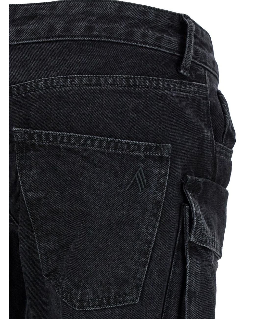 The Attico Black "Essie" Cargo Jeans