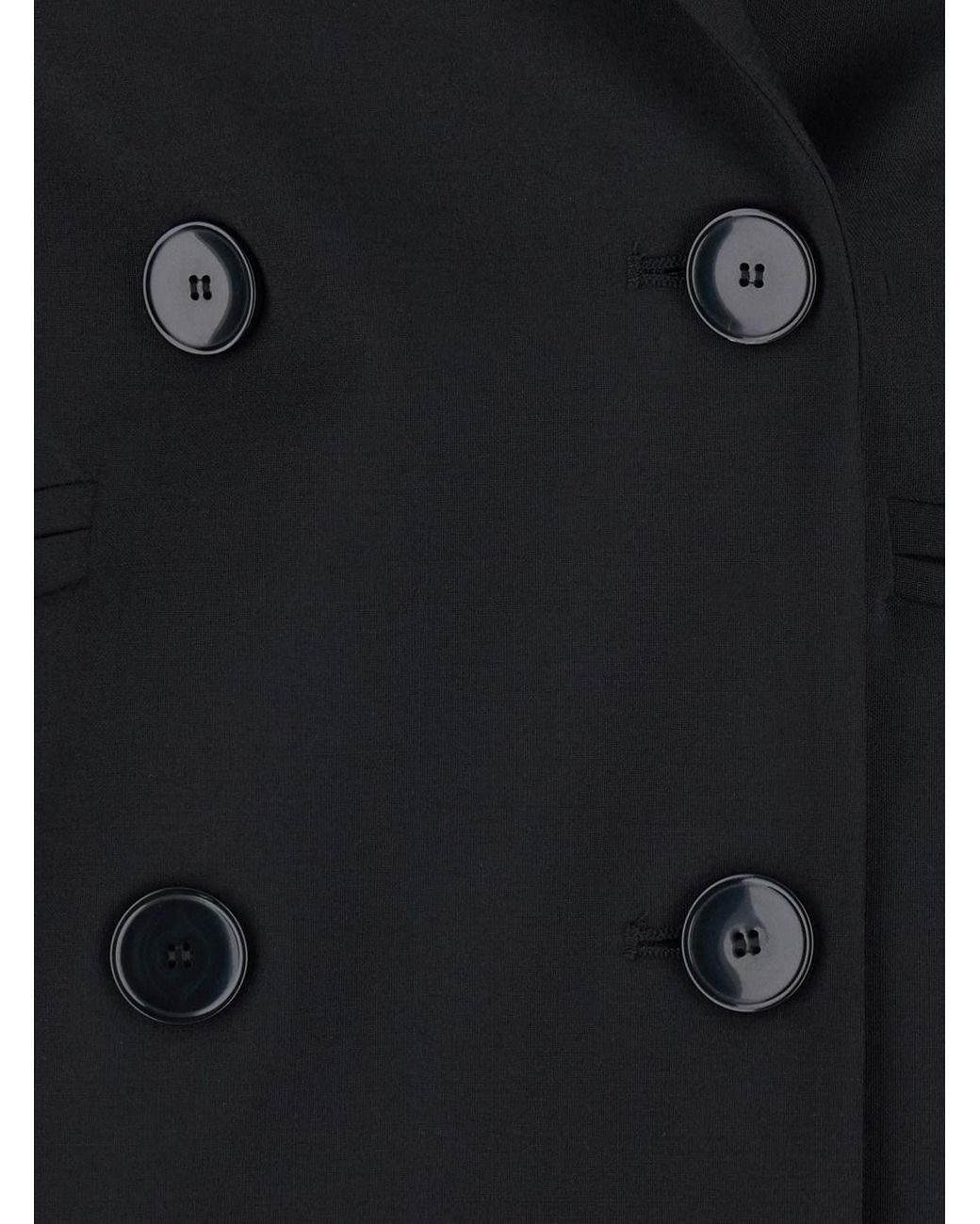 ..,merci Black Jacket With Elegant Details