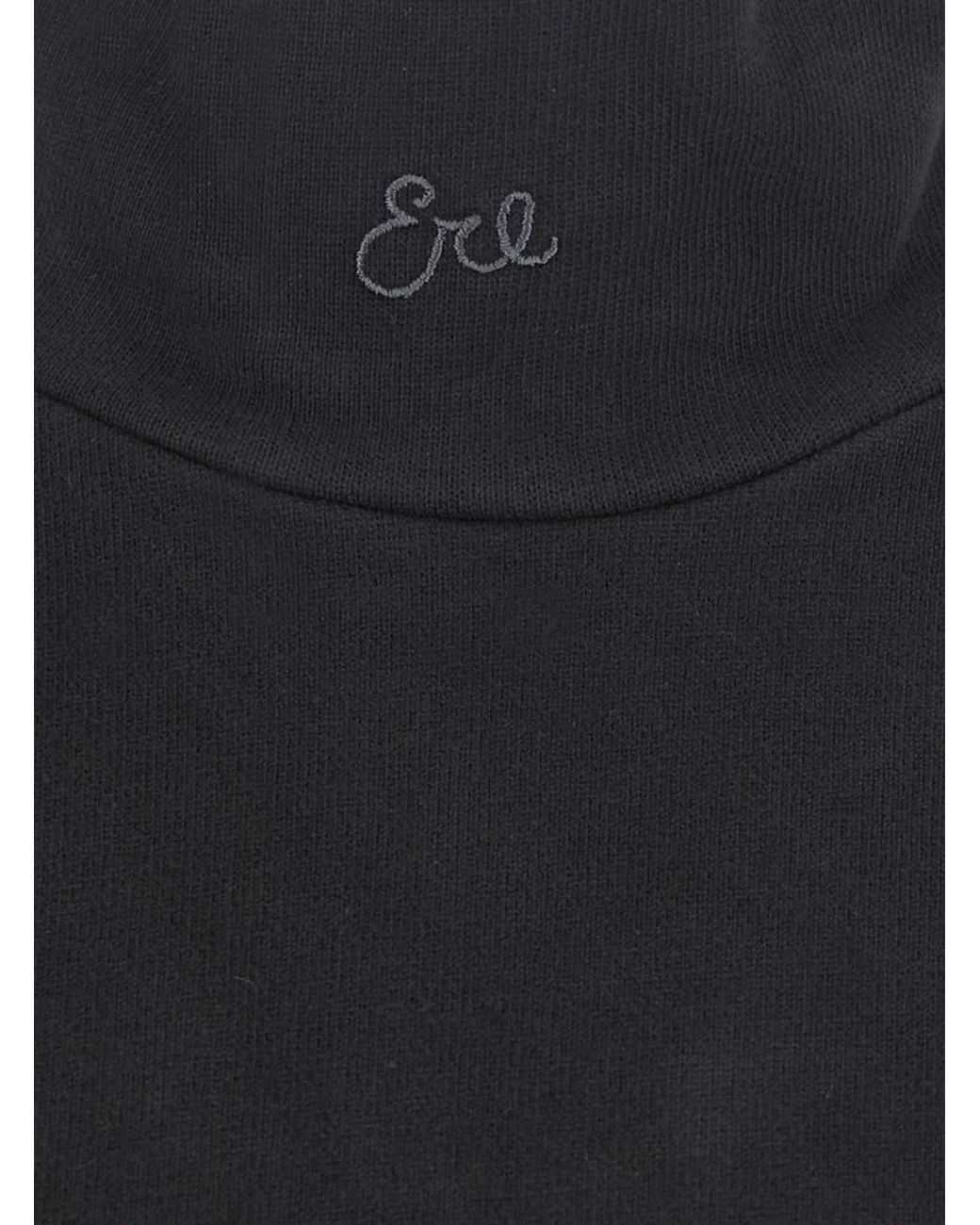 ERL Blue Erl Mock-Neck Cotton Long-Sleeve Tee for men