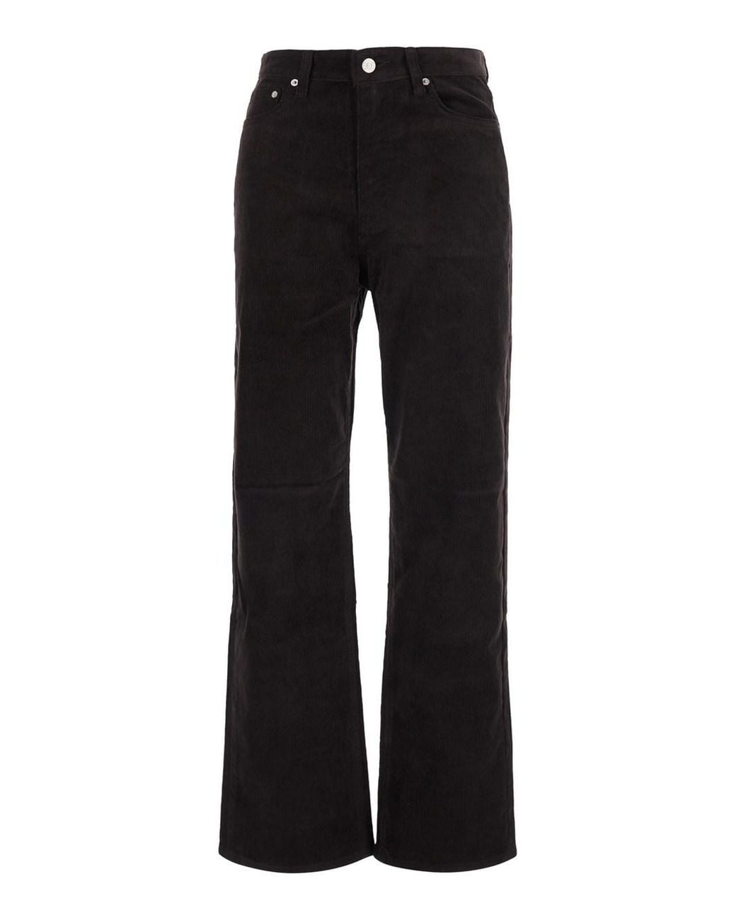 DUNST Black Pants With Logo Patch On The Back And Five-Pocket Design I