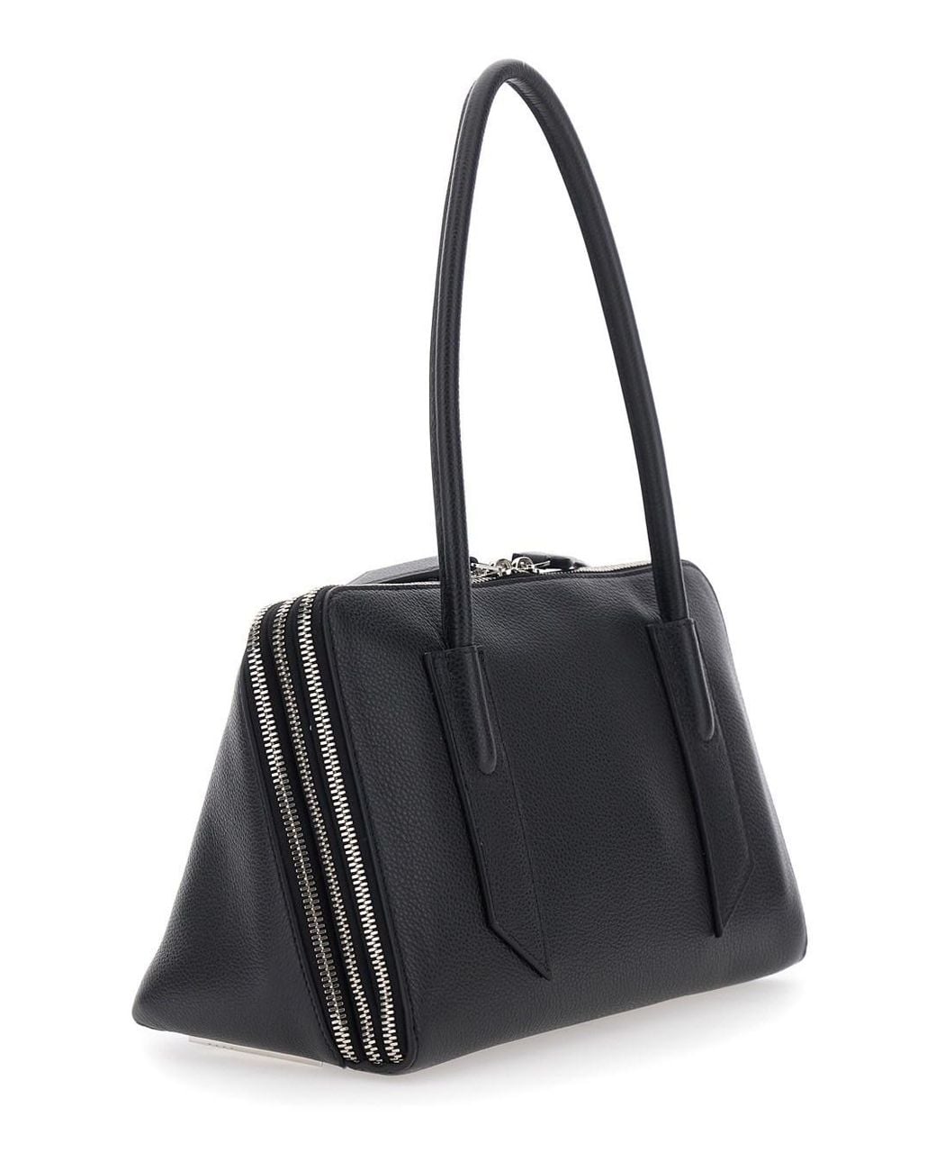 The Attico Black 'L'Altra Di Milano' Handbag With Compartment Design A