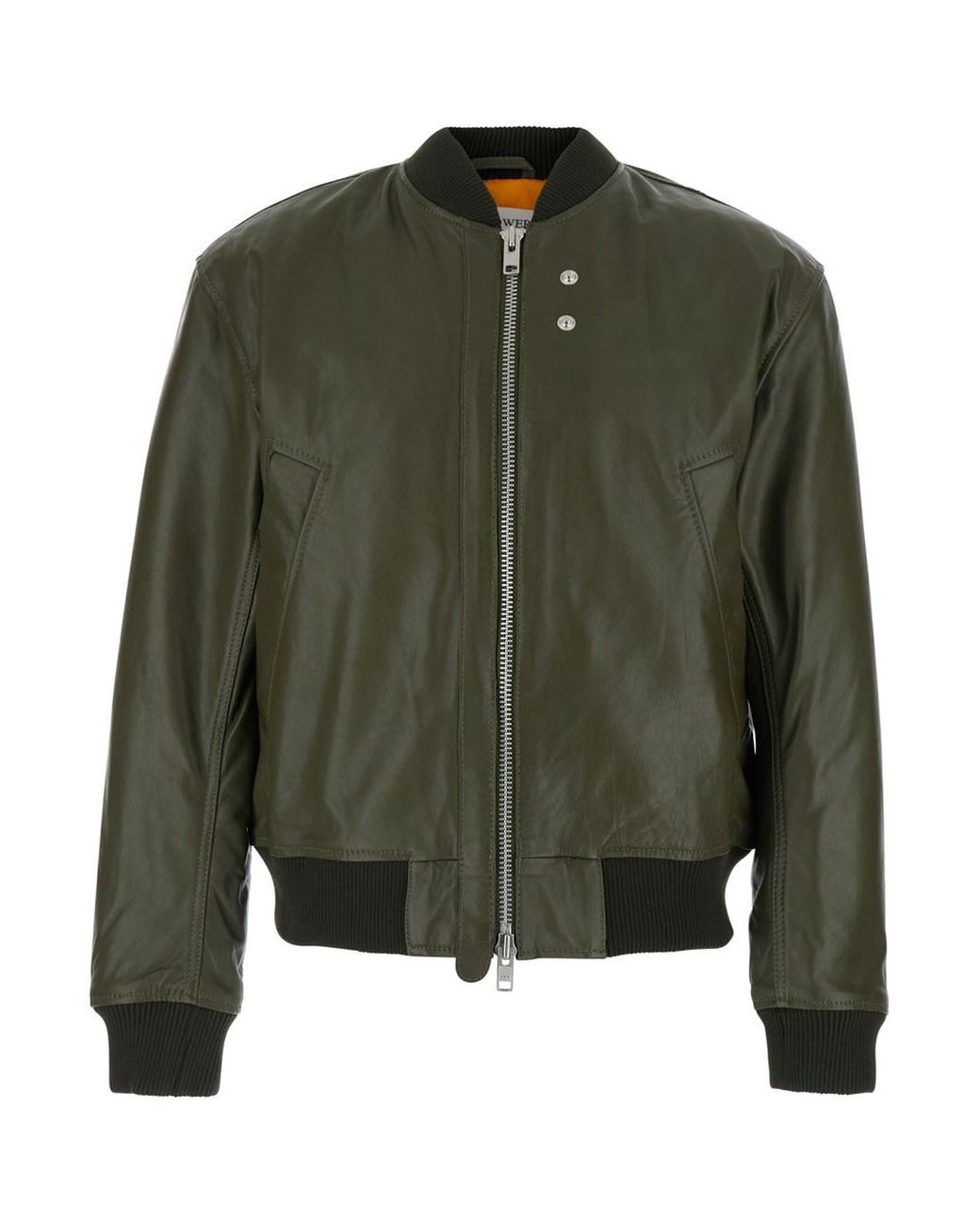 sunflower Green Bomber Jacket With Two Welt Pockets On The Front for men