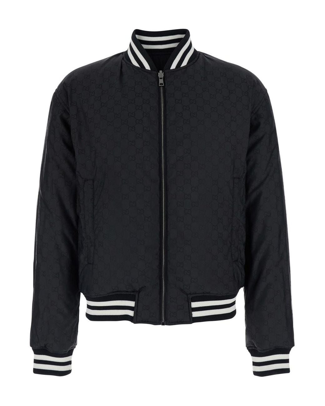 Gucci Black Reversible Jacket Tech Fabric Polyester Coat for men