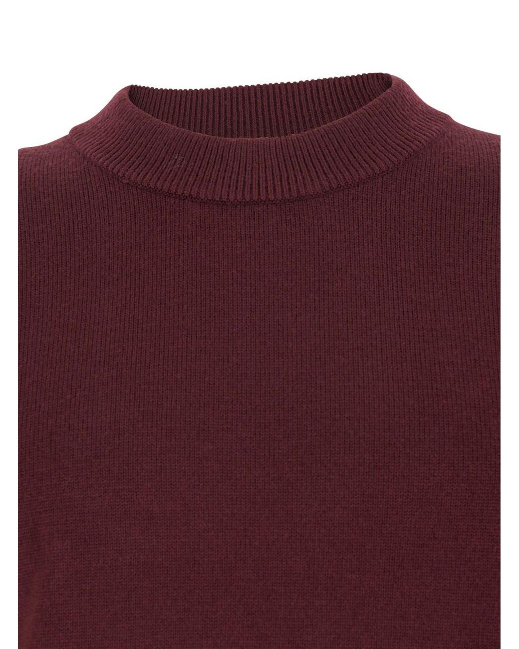 sunflower Red Crew Neck Sweater With Dropped Shoulder for men