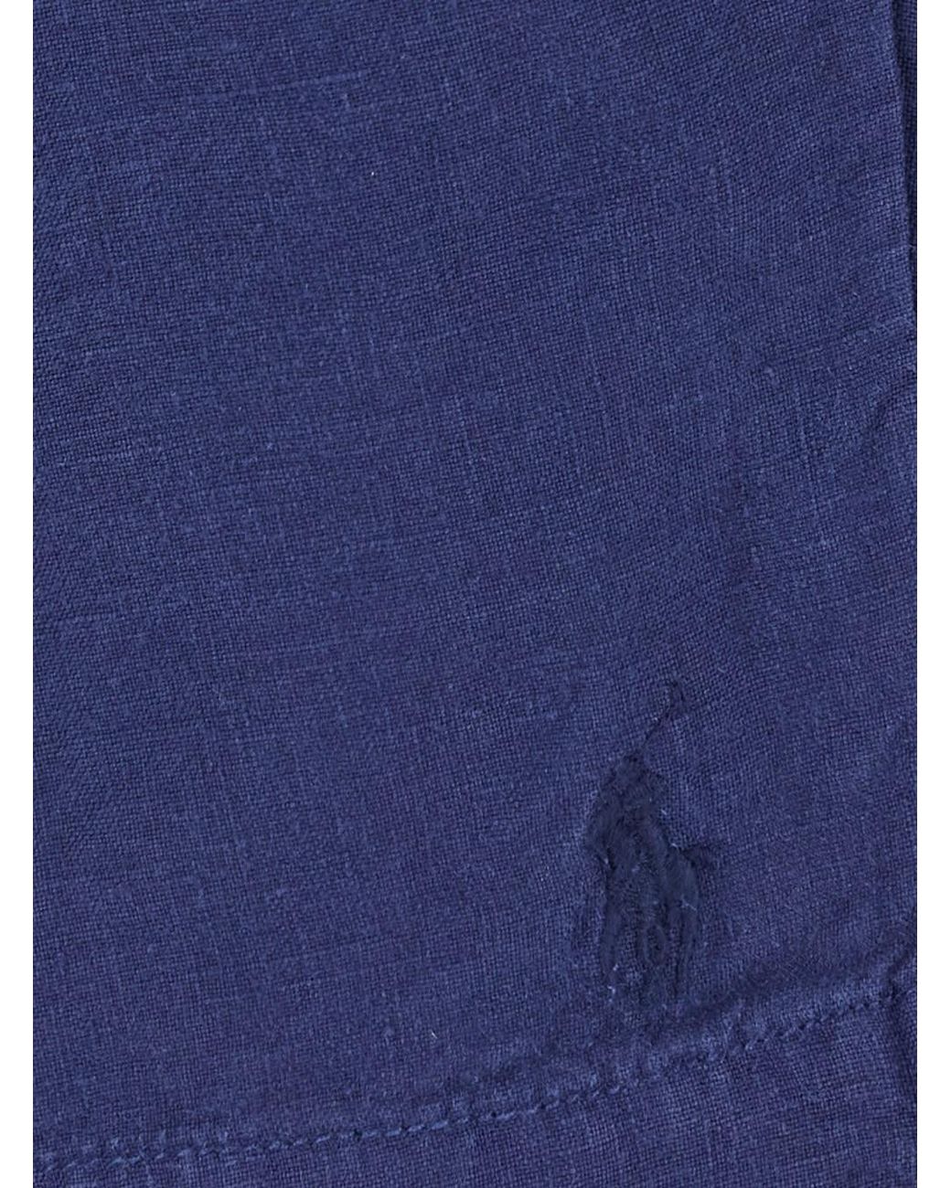 Polo Ralph Lauren Blue Bermuda Shorts Linen for men