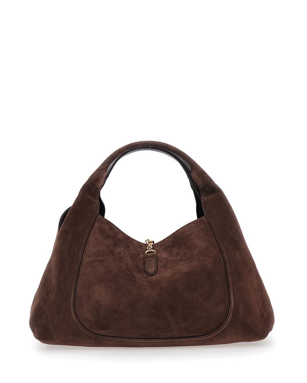 Gucci Brown Shoulder Bag 'Softbit Large' With Horsebit Closure