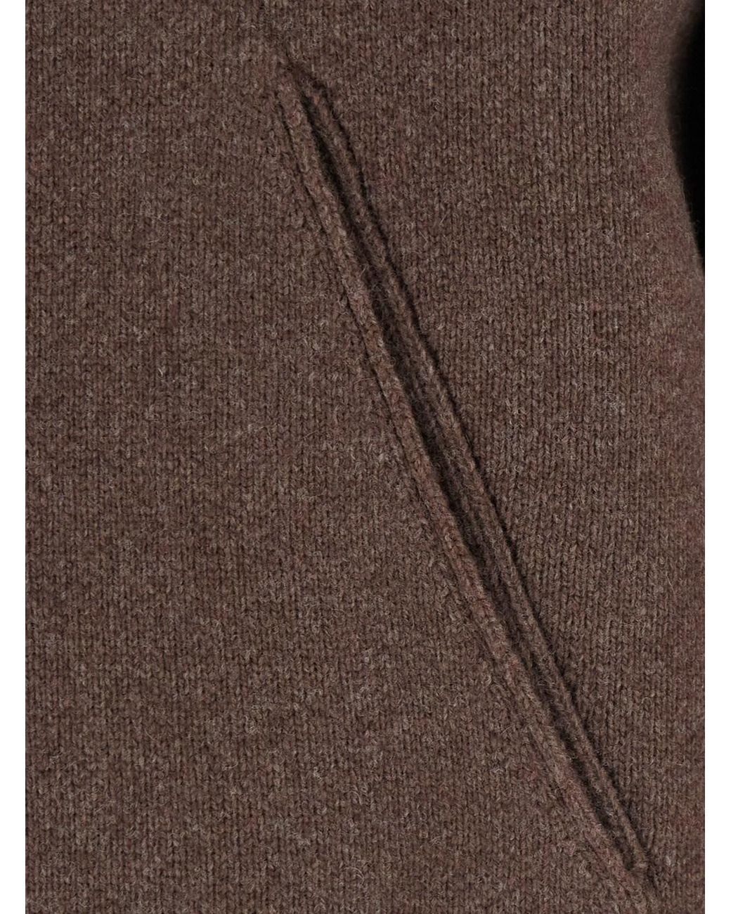 Axel Arigato Brown Core Zip-Up Sweater With High Collar And Long Sleeves for men