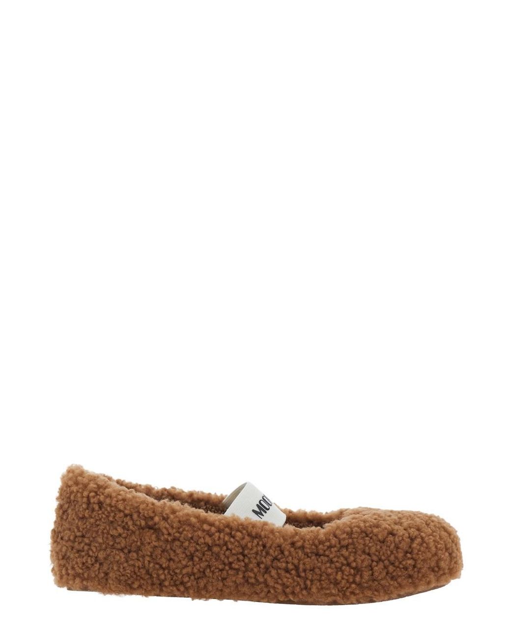 Moon Boot Brown Stylish Upgraded Mini Boot With Logo Band