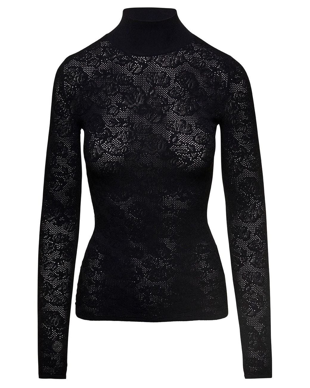 Fendi Black Lingerie Viscose Top