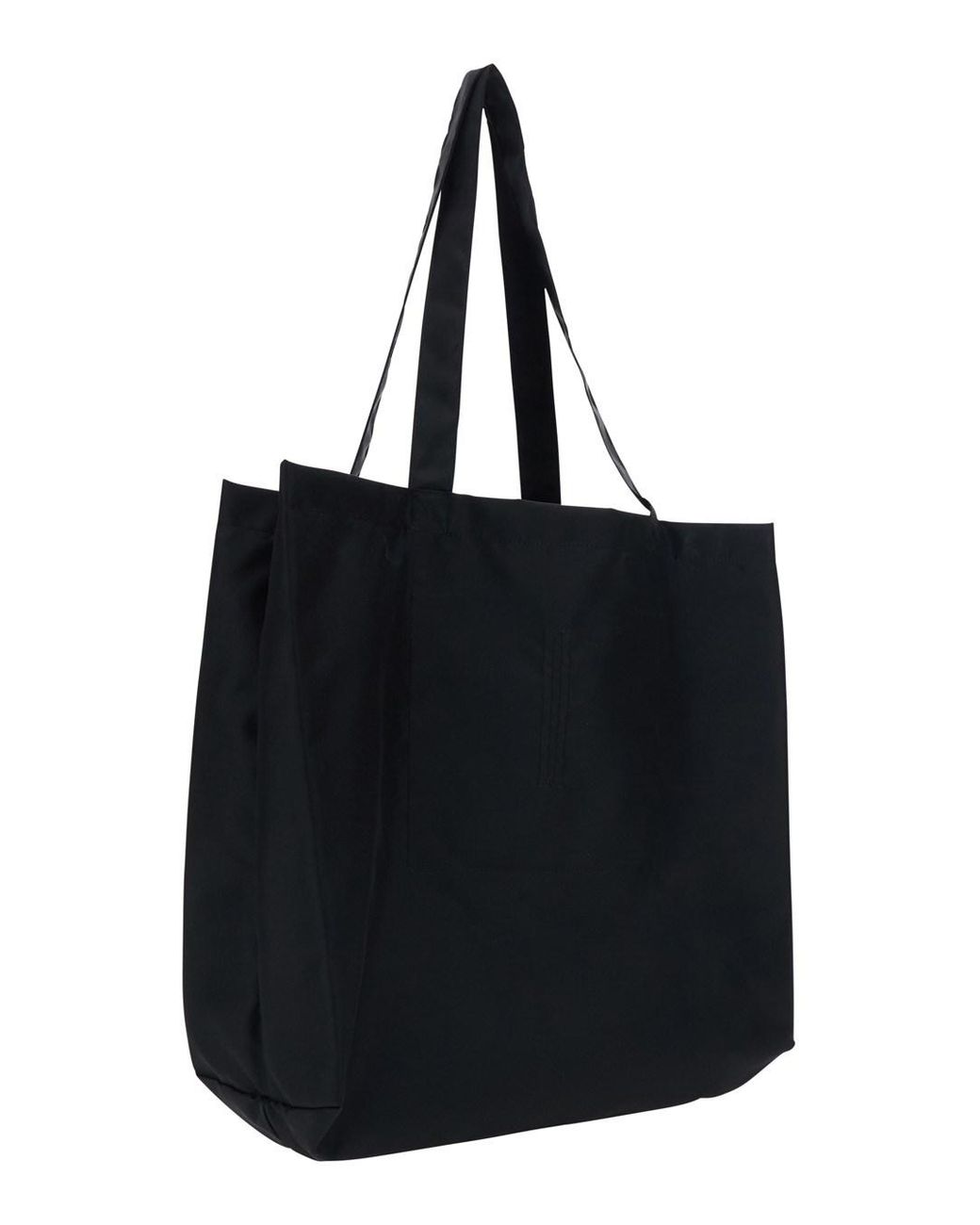 Rick Owens Black Shoulder Bag With Maxi Logo On The Front And Two Top Handles