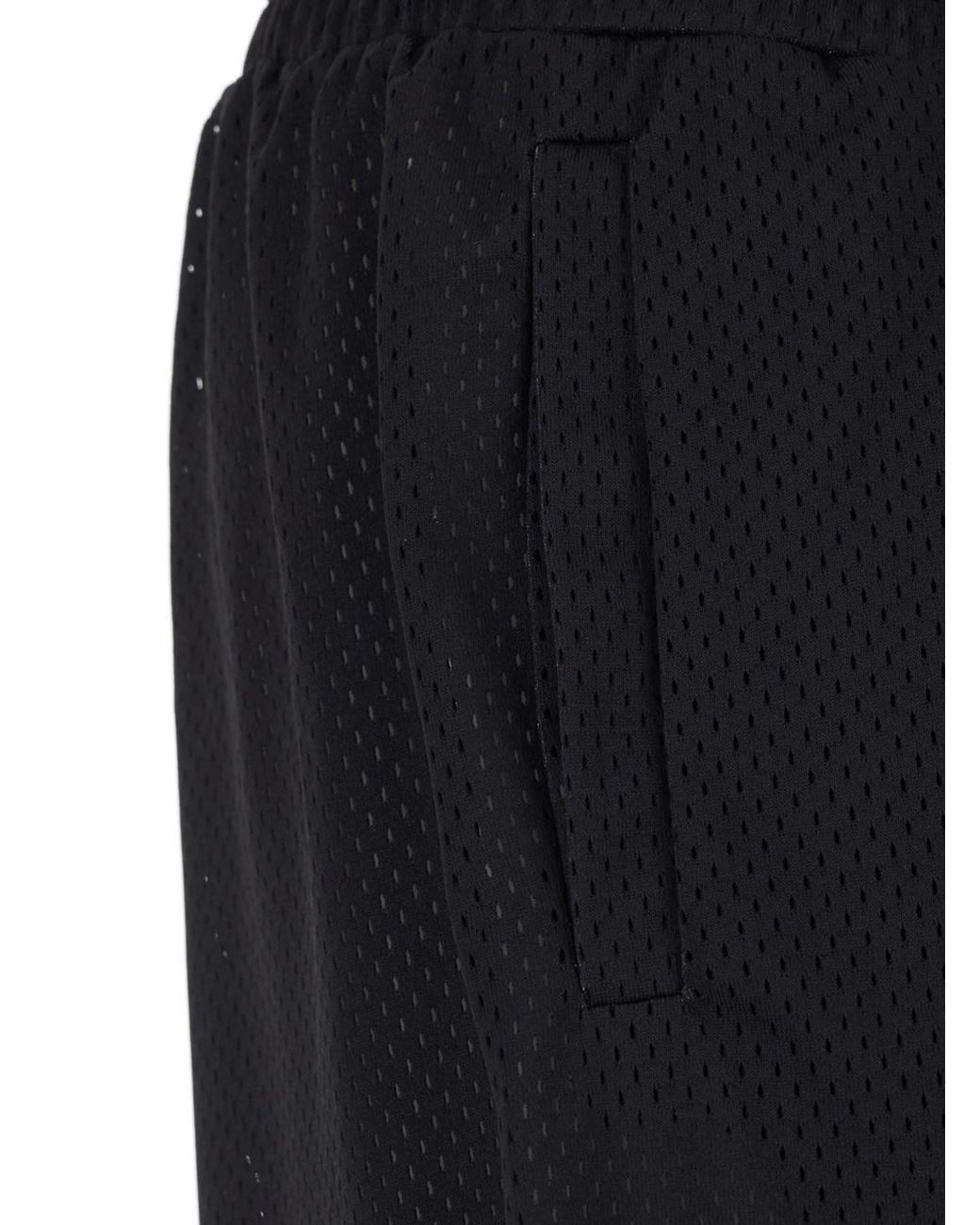 44 Label Group Blue Shorts With Perforated Design And Elasticated Wai for men