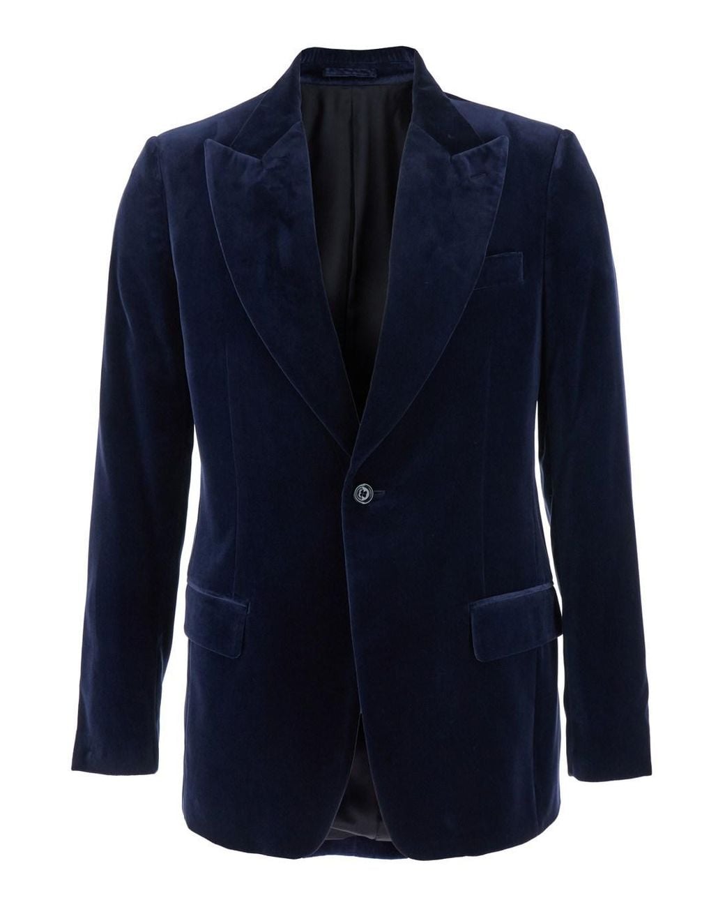 Lardini Blue Single-Breasted Jacket With Pointed Lapels for men
