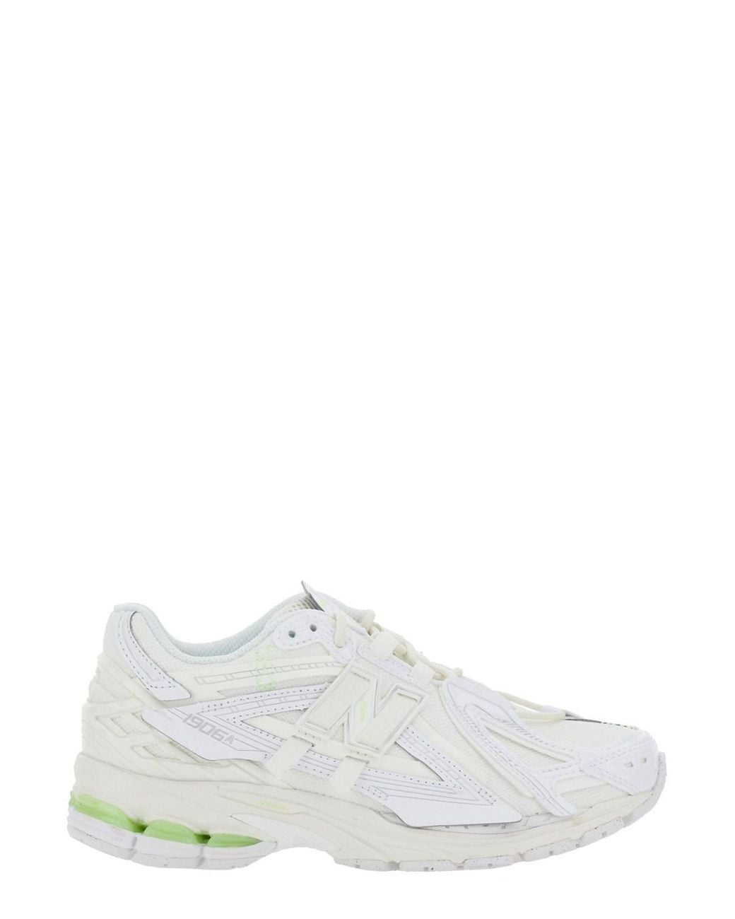 New Balance White Sneaker With Mesh Design