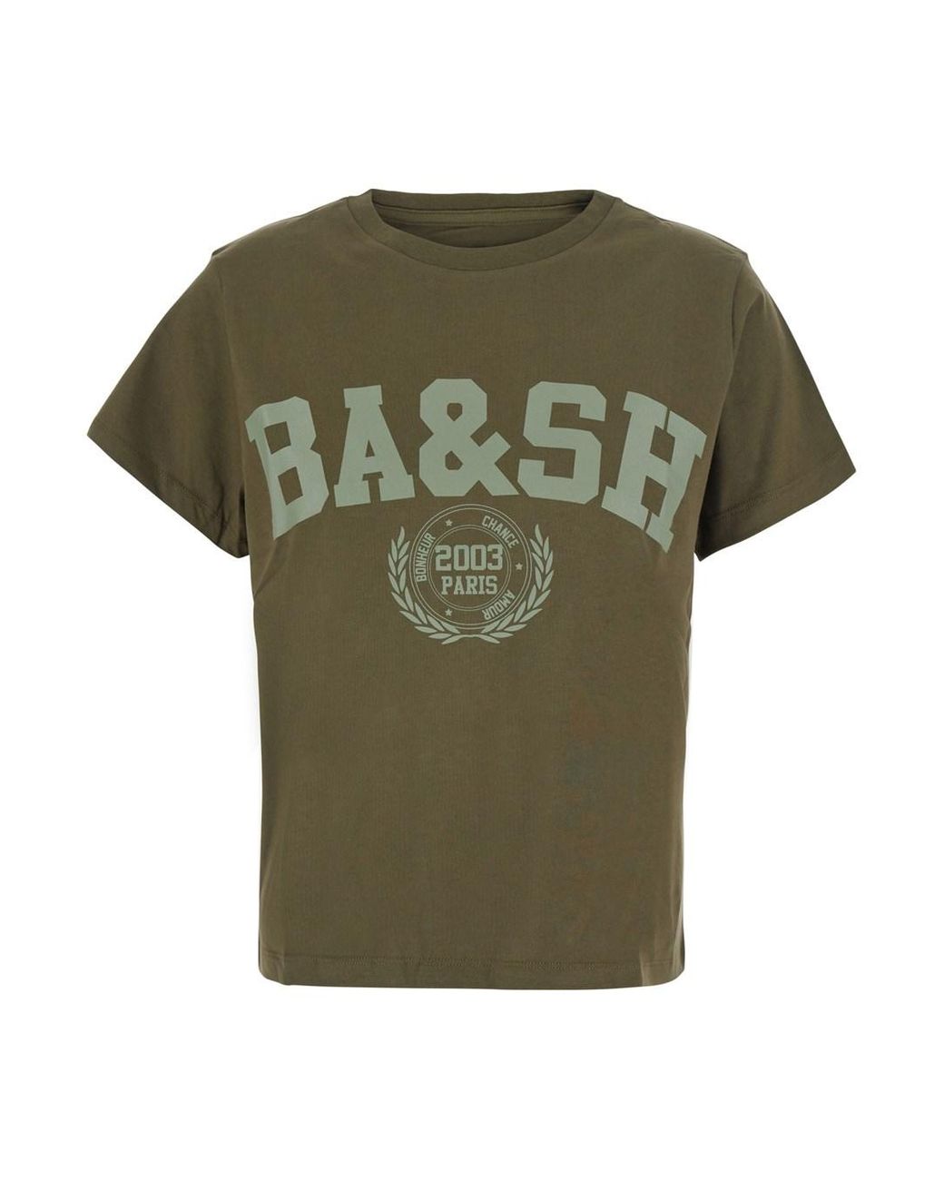 Ba&sh Green T-Shirt Cotton T-Shirts & Jerseys