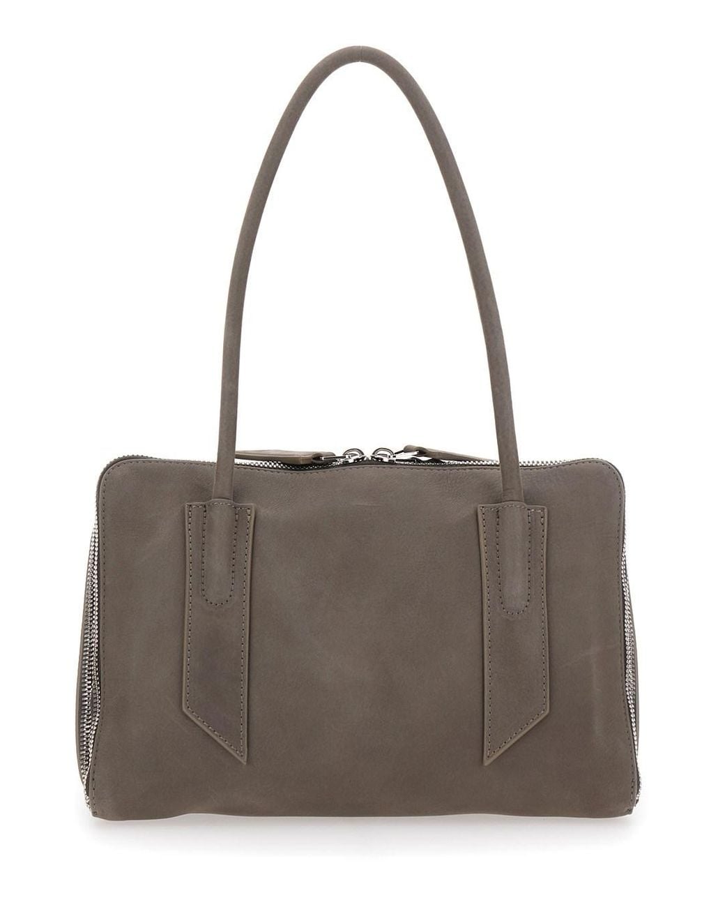 The Attico Brown 'L'Altra Di Milano' Handbag With Compartment Design A