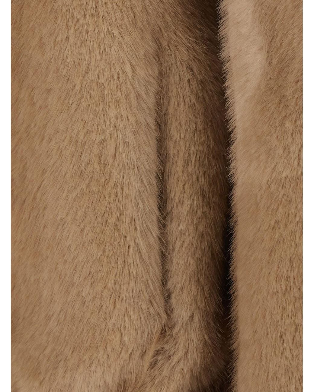 GIOVANNI PARIS Natural High-Neck Fur Jacket With Front Zip Closure