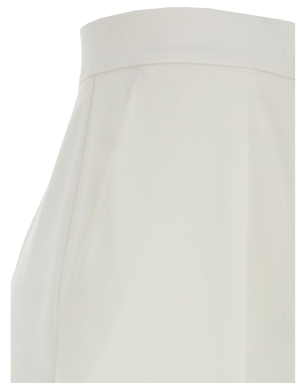 Pantaloni 'Ninfa' A Gamba Larga di Max Mara in White