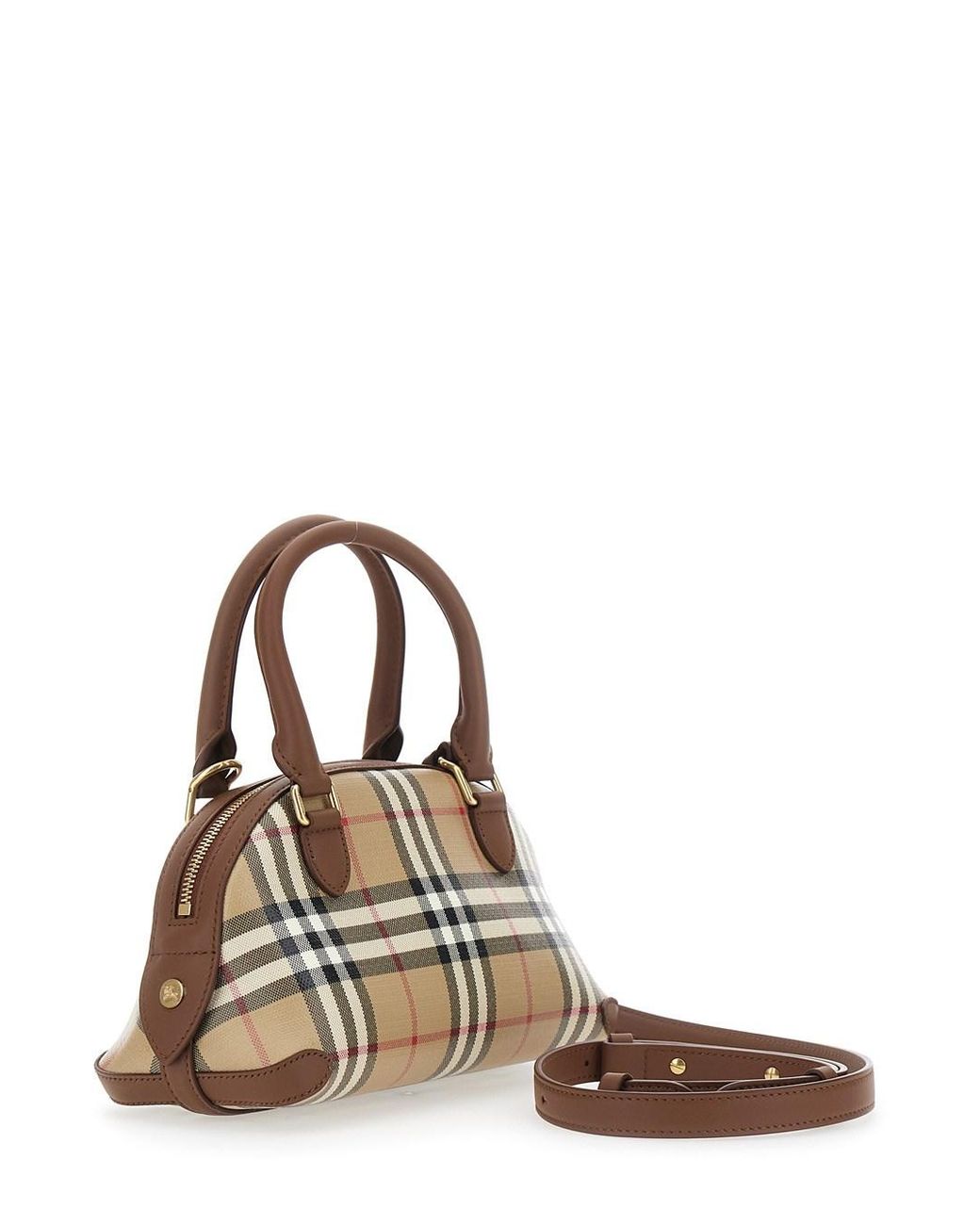 Burberry Metallic 'Primrose' Handbag With Ekd Leather Tag And Adjustable